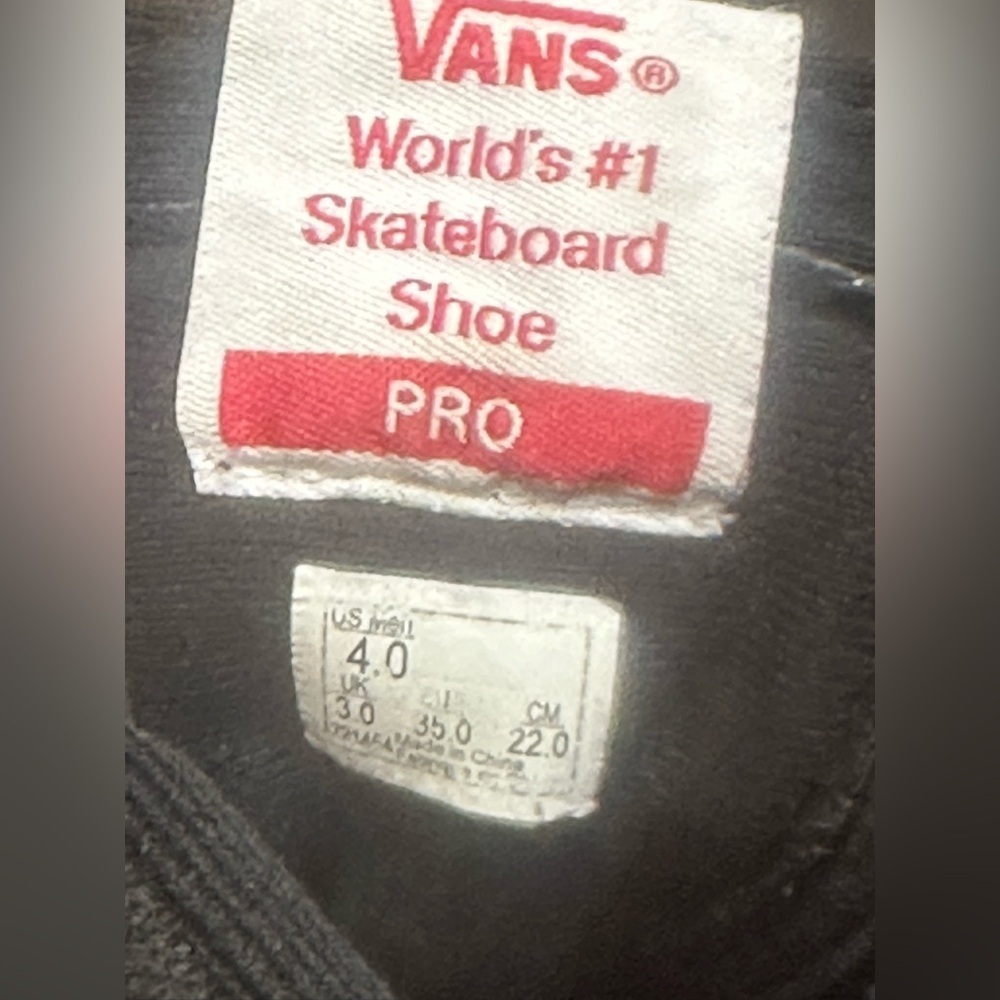 Vans Black and White High-Tops with Red Accents - Picture 7 of 7